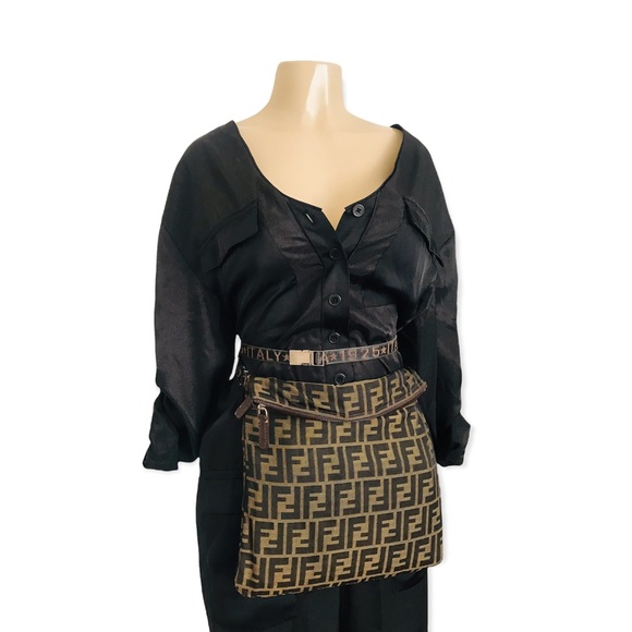 Fendi Zucca Print Convertible Crossbody Fanny Pack Shoulder Bag - Picture 4 of 16